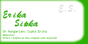 erika sipka business card